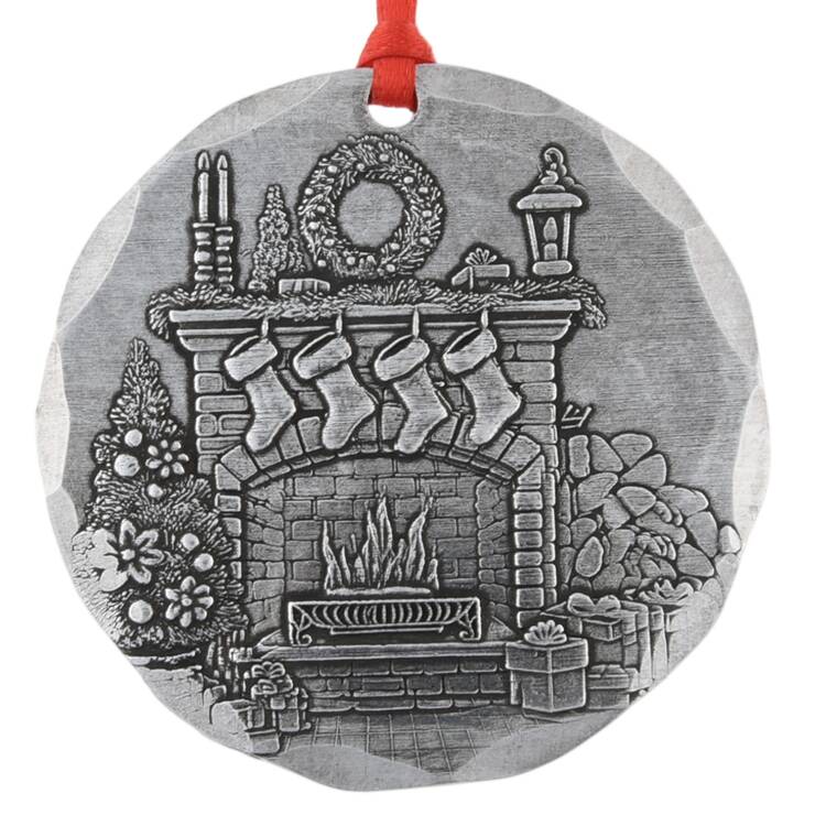 Annual Aluminum Ornament Cozy Christmas Hearth - Boxed