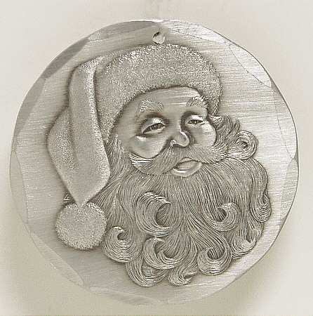 Annual Aluminum Ornament Santa Claus - Boxed