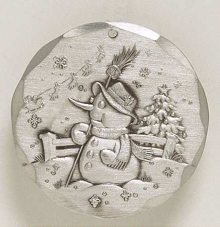 Annual Aluminum Ornament Snowman - Boxed