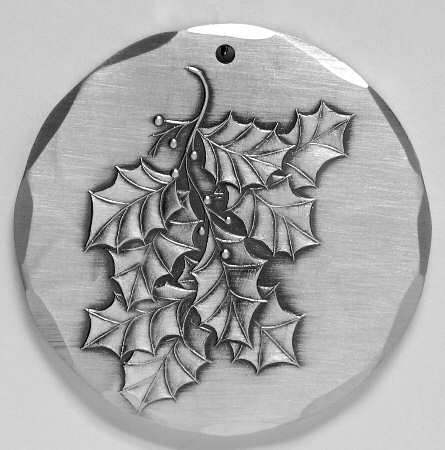 Annual Aluminum Ornament Holly - With Box