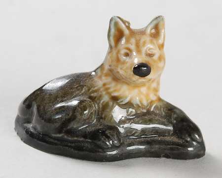 Wade Whimsies Wolf-Lying Down-Brown Face - No Box
