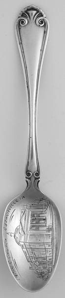 Sterling Souvenir Spoons 1st M E Church E. Statesville Iowa - No Box