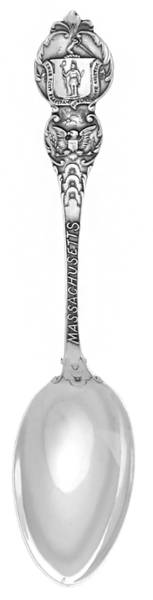 Sterling Souvenir Spoons Massachusetts - No Box