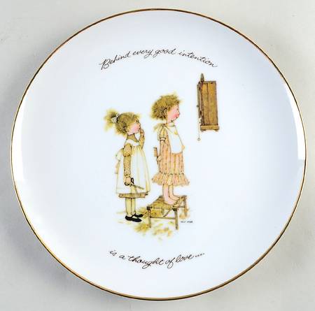 Holly Hobbie Plate Behind Every Good Intention - No Box