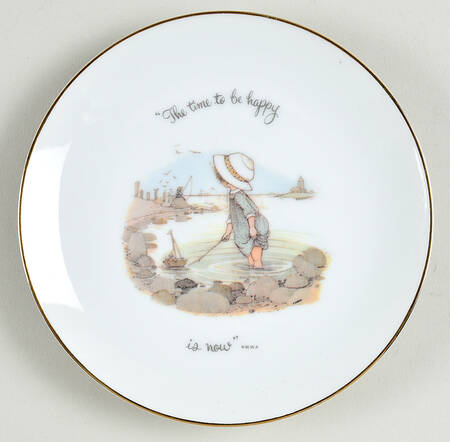 Holly Hobbie Plate The Time To Be Happy Is Now - No Box