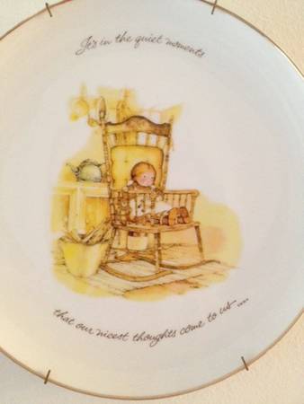 Holly Hobbie Plate It's In The Quiet Moments - No Box