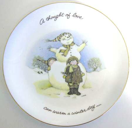Holly Hobbie Plate A Thought Of Love Can Warm Winter Day - No Box