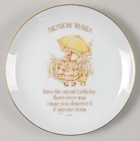 Holly Hobbie Plate Birthday Wishes - No Box