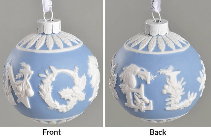 Jasperware Ball Ornaments Noel - Boxed