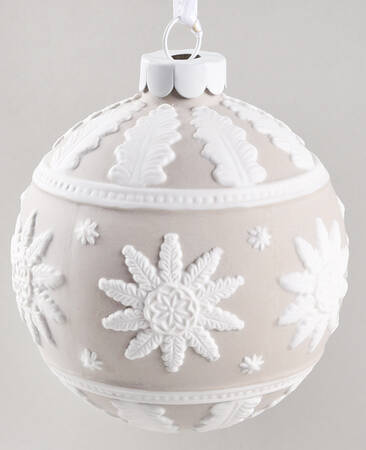Jasperware Ball Ornaments Neoclassical Ball-Tan - Boxed