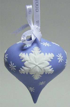 Jasperware Ball Ornaments Snowflake-Blue - Boxed