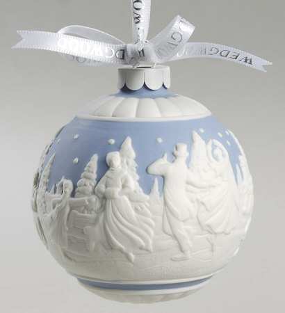 Jasperware Ball Ornaments Skating Pond - Boxed