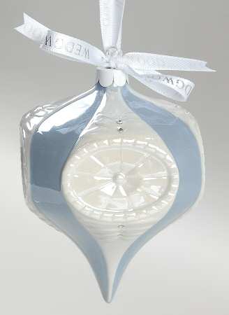 Jasperware Ball Ornaments Blue Lustre - Boxed