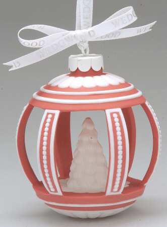 Jasperware Ball Ornaments Holiday Tree-Red - Boxed