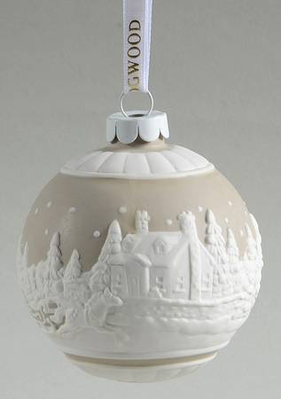 Jasperware Ball Ornaments Sleigh Ride-Tan - Boxed