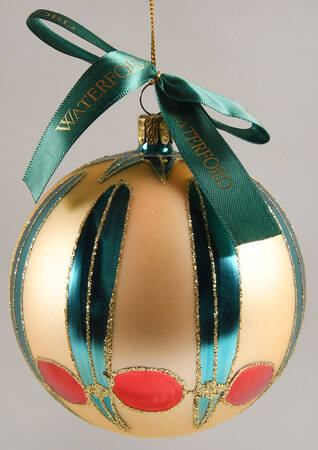 Red, Green on Champagne, White, Gold Grenville Ball - Boxed