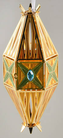 Brass and Enamel Ornaments Imperial Ashling Spire-Aqua - Boxed