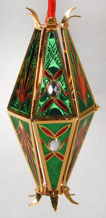Brass and Enamel Ornaments Renaissance Ashling Spire-Green - No Box