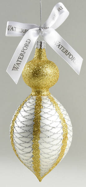 Opulence-Gold, Silver, White, Champagne Double Glitter Onion - Boxed by Waterford Crystal