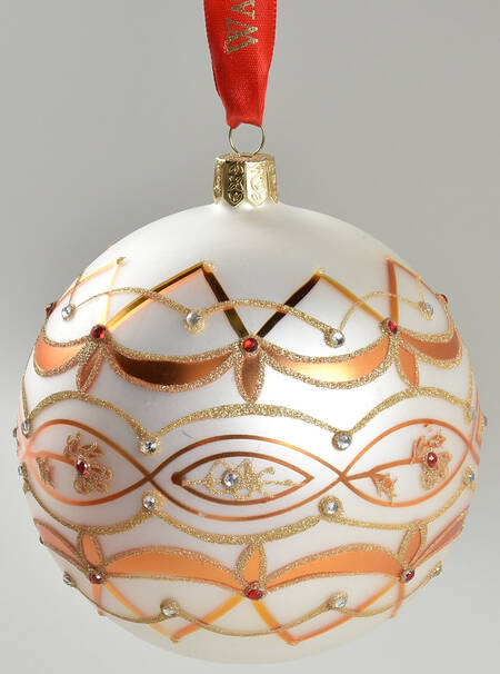 Opulence-Gold, Silver, White, Champagne Tis The Season Swag Ball - Boxed