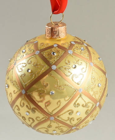 Opulence-Gold, Silver, White, Champagne Mini Celtic Scroll Ball - No Box