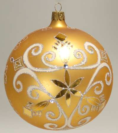 Opulence-Gold, Silver, White, Champagne Golden Lace Ball - Boxed