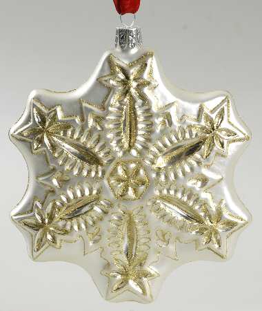 Opulence-Gold, Silver, White, Champagne Wintry Snowflake - Boxed