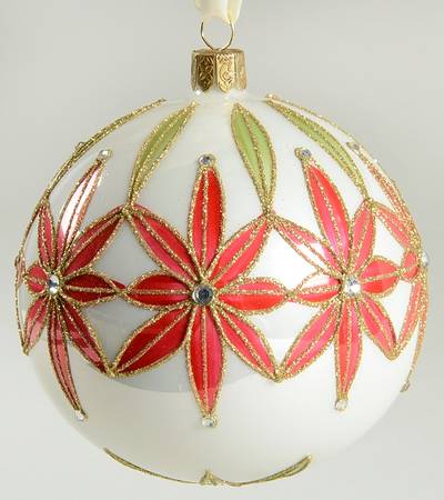 Red, Green on Champagne, White, Gold Rosslare Ball - Boxed