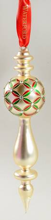 Red, Green on Champagne, White, Gold Wedge Spire - Boxed