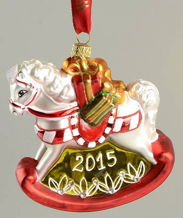 Baby's 1st Christmas Rocking Horse-Dated 2015 - Boxed
