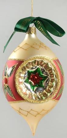 Red, Green on Champagne, White, Gold Ashling Reflector-Small - Boxed