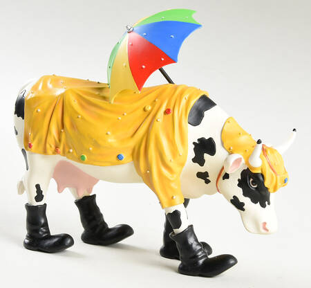 Cow Parade Mooing In The Rain - Boxed