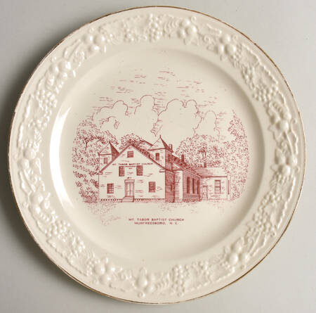 Church Plates Mt. Tabor Baptist Church-Red - No Box