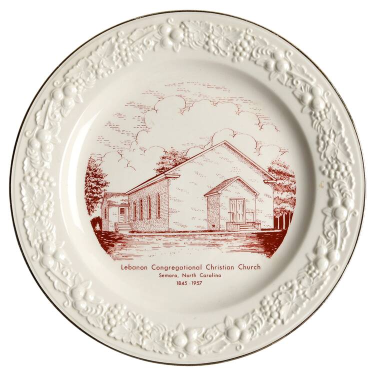 Church Plates Lebanon Congregational Christian Church - No Box