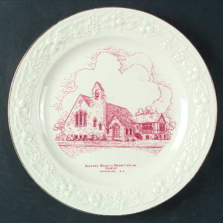 Church Plates Sanford Heights Presbyterian - No Box