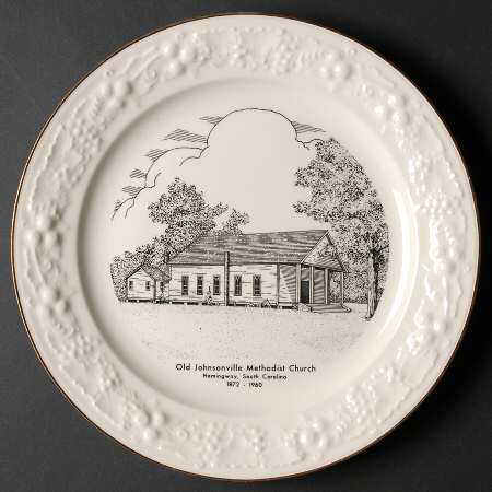 Church Plates Old Johnsonville Methodist - No Box