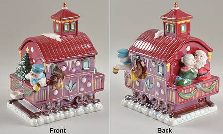 Holiday Heirloom Giftware Merry Christmas Caboose & Lid - No Box 62c