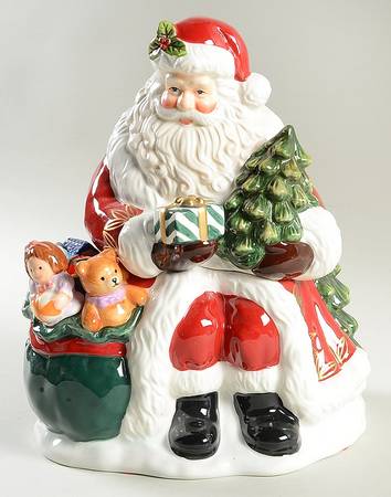 Holiday Heirloom Giftware Cookie Jar Gift From Santa - Boxed