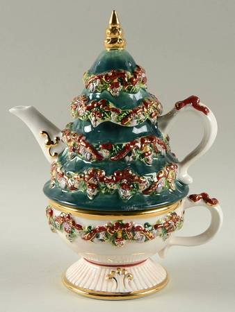 Holiday Heirloom Giftware Holiday Tree Tea For One - Boxed