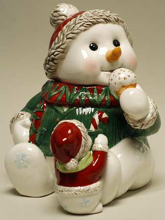 Holiday Heirloom Giftware Snowman Candy Jar - Boxed