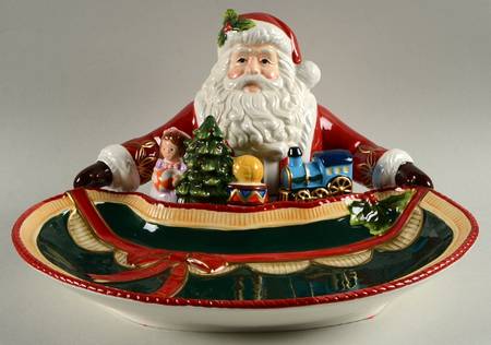 Holiday Heirloom Giftware Santa & Toys Cookie Tray - Boxed