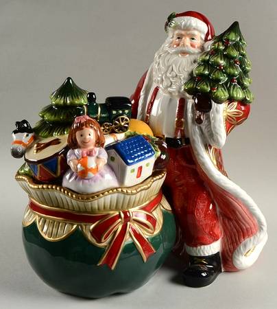 Holiday Heirloom Giftware Cookie Jar Santa's Delivery - Boxed