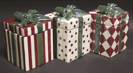 Holiday Heirloom Giftware Gift Boxes Set Of 3 - Boxed