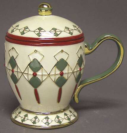 Holiday Heirloom Giftware Argyle Covered Mug - Boxed