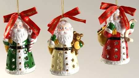 Holiday Heirloom Ceramic Ornaments St. Nick Ornaments (Set Of 3) - Boxed