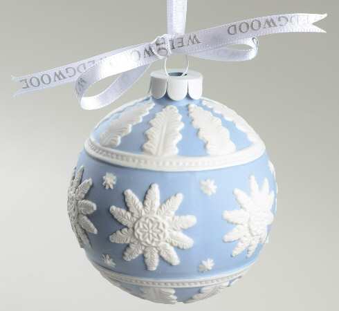 Jasperware Ball Ornaments Neoclassical Ball-Blue - Boxed