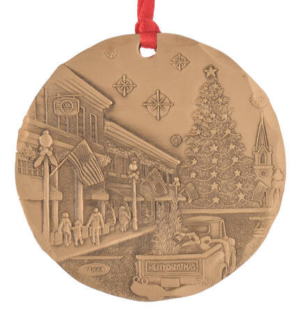 Annual Bronze Ornaments An American Christmas - With Box