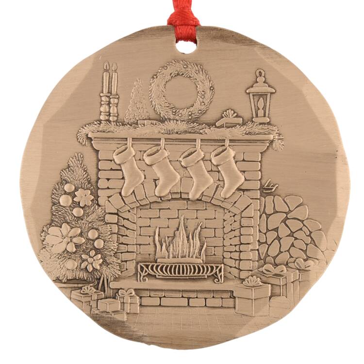Annual Bronze Ornaments Cozy Christmas Hearth - Boxed