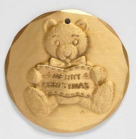 Annual Bronze Ornaments Teddy Bear - No Box