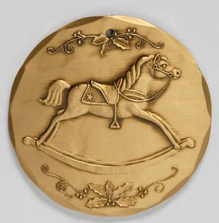 Annual Bronze Ornaments Rocking Horse - Boxed